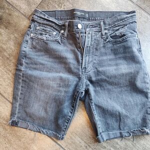 Gray Denim Cutoff Shorts